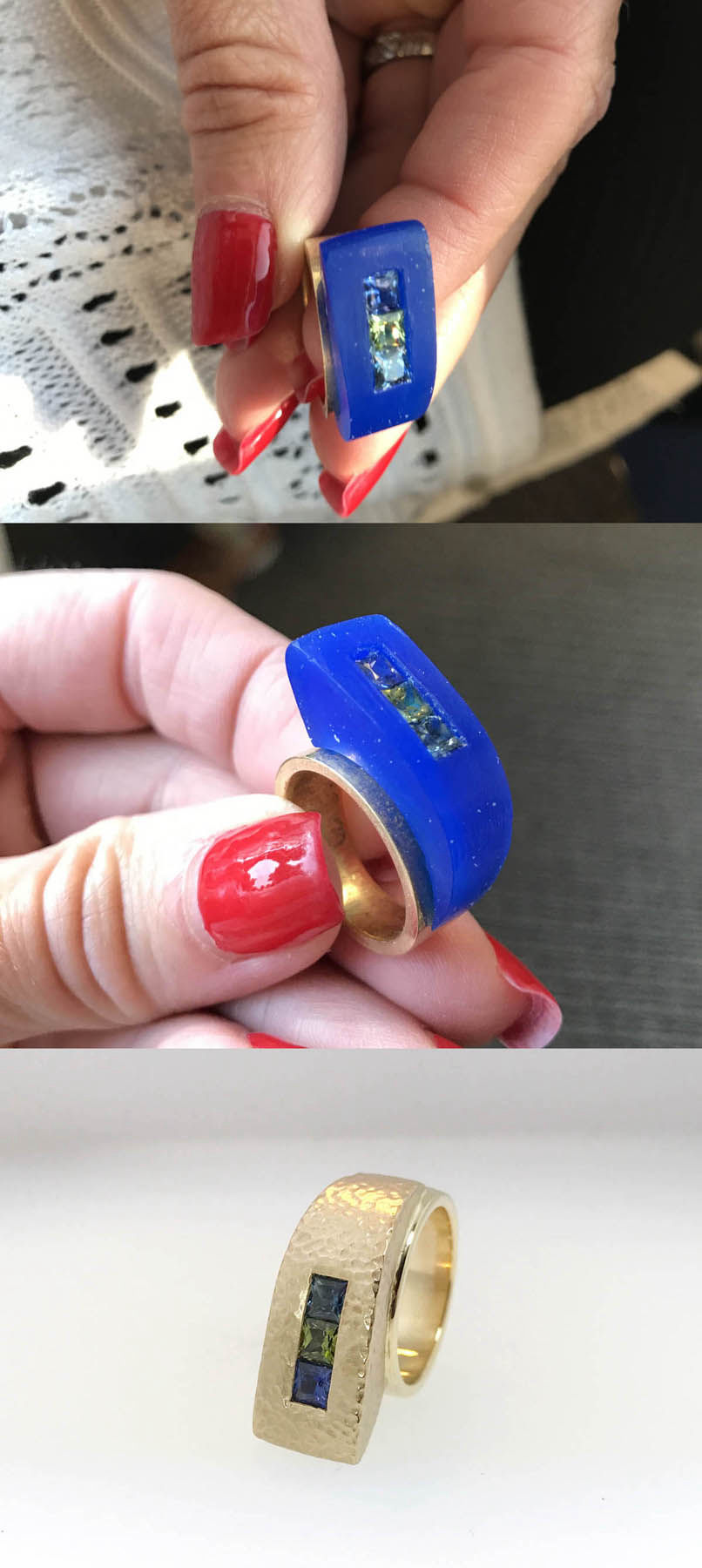 Custom Jewelry Design by Professional master goldsmith in gold, platinum, with gemstones and diamonds.