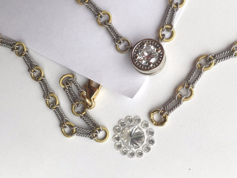 Custom Design Gold Diamond Necklace