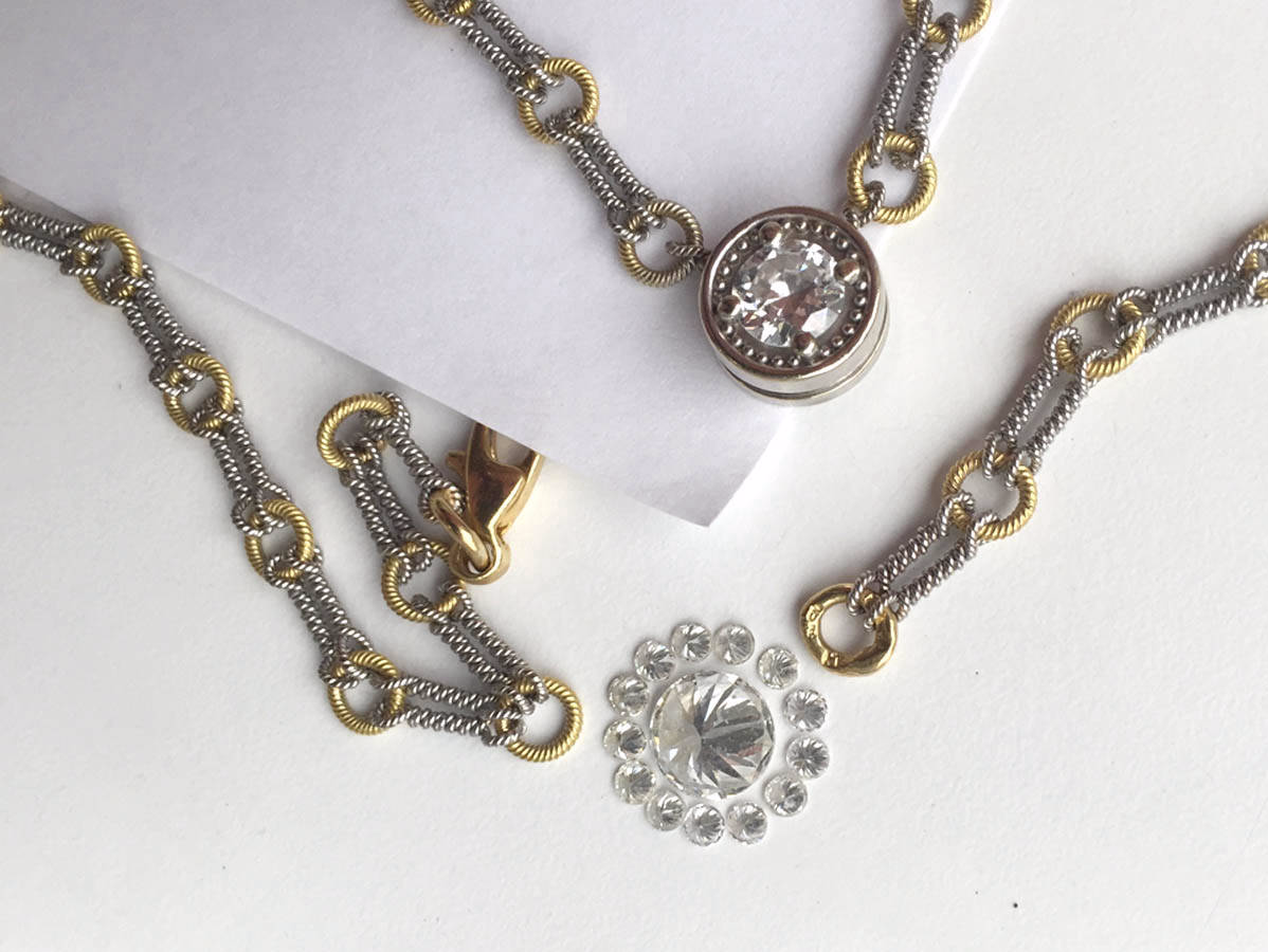 Custom Design Gold Diamond Necklace