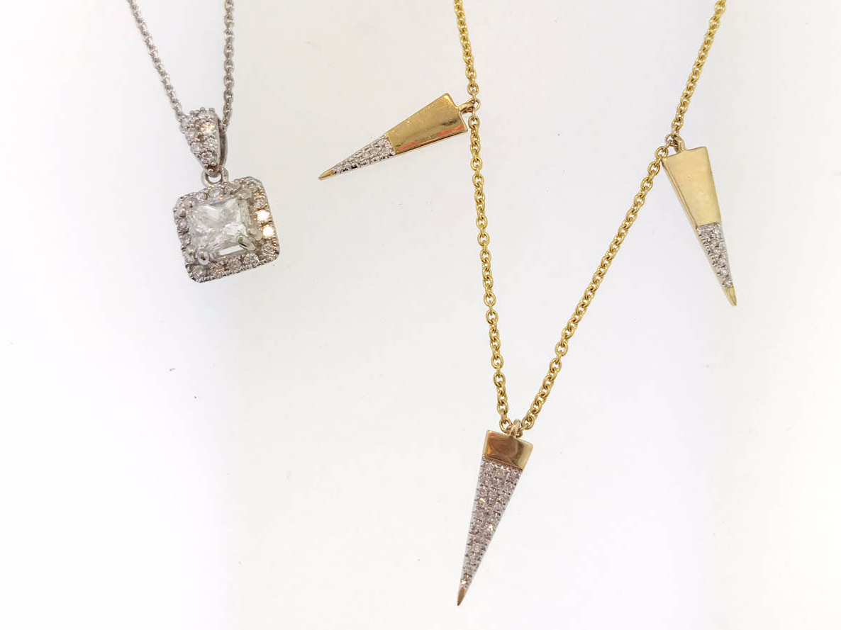 Custom Design Jewelry Gold Diamond Necklace