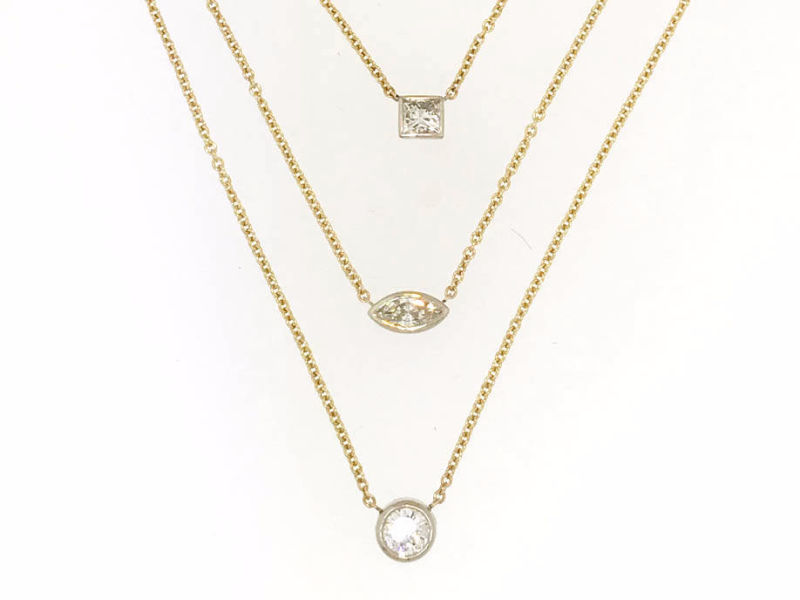 Custom Design Jewelry Gold Diamond Necklace