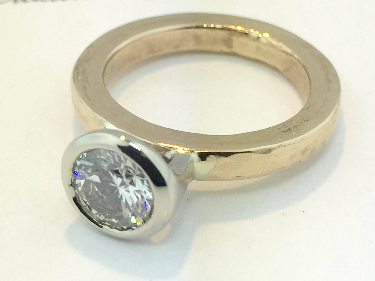 Custom Design Gold Diamond Ring