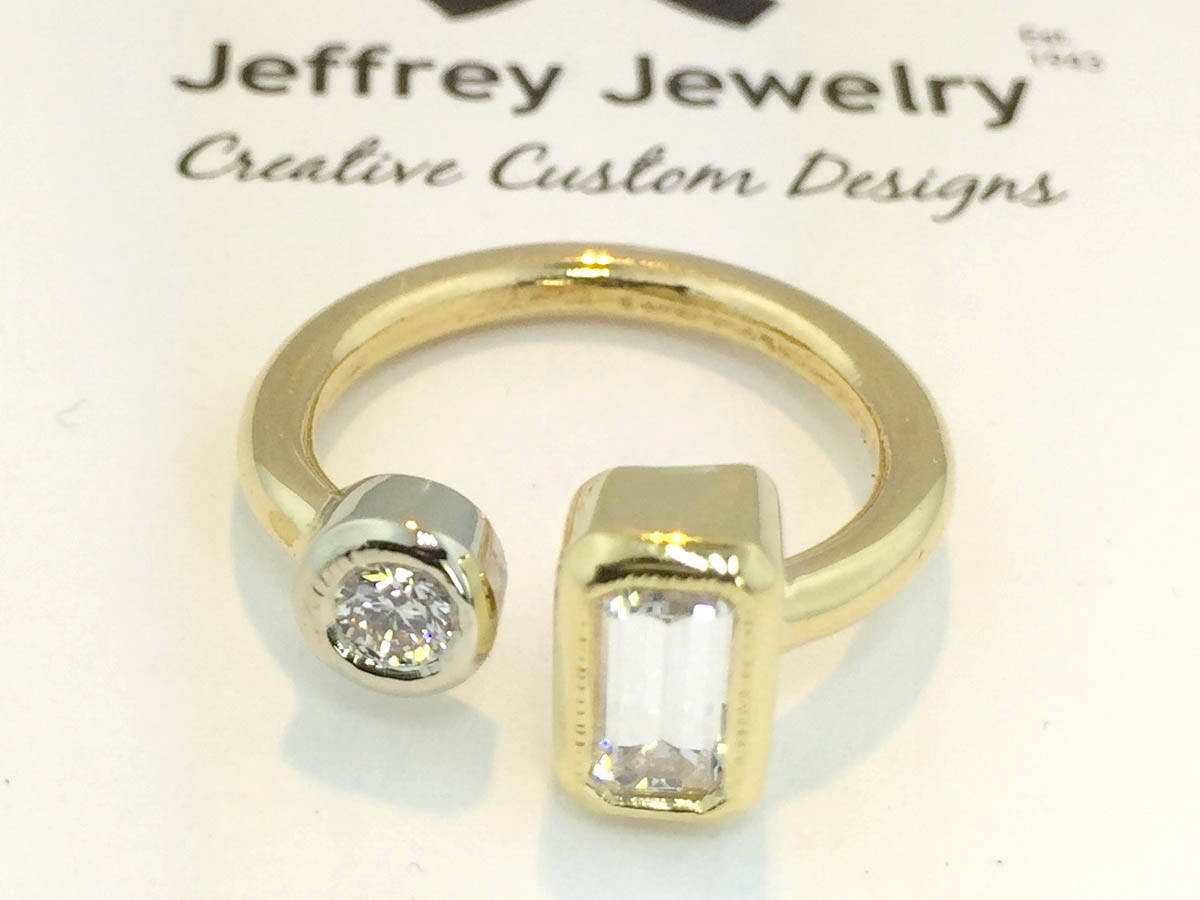Custom Design Gold Diamond Ring