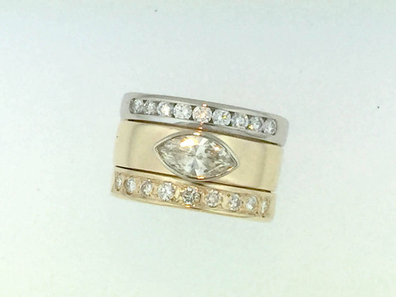 Custom Design Gold Diamond Ring
