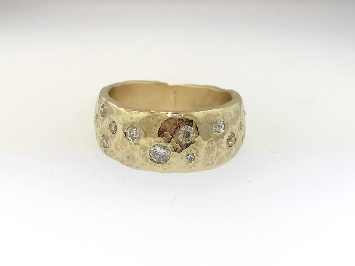 Custom Design Gold Diamond Ring