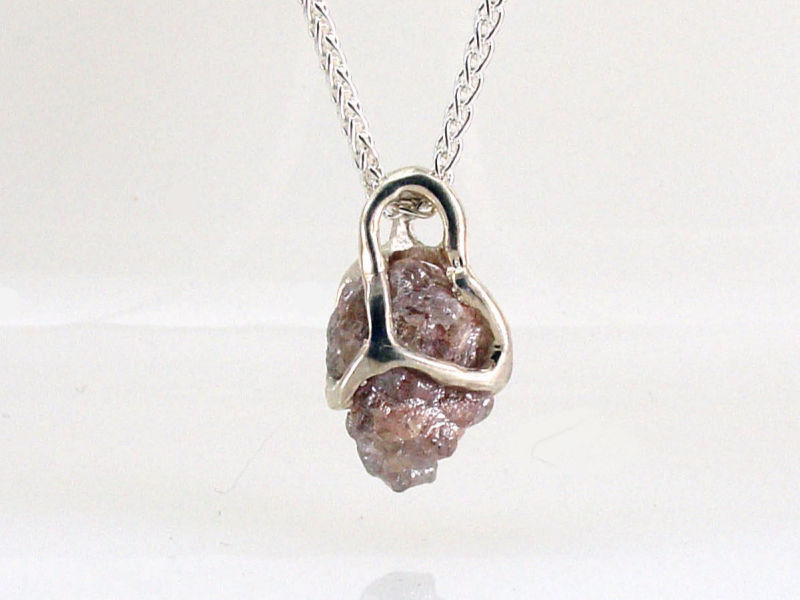 Custom Design Raw Uncut Diamond Necklace