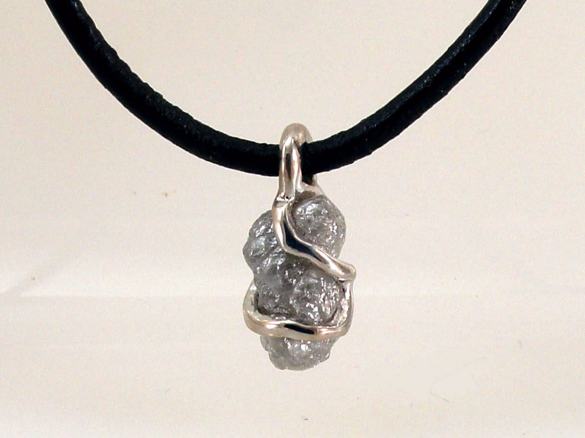 Custom Design Raw Uncut Diamond Necklace