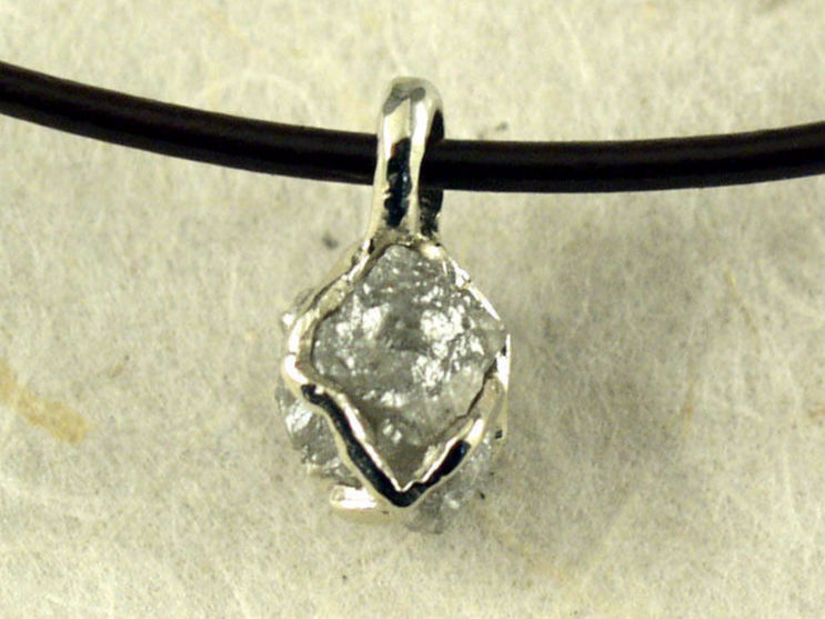 Custom Design Raw Uncut Diamond Necklace