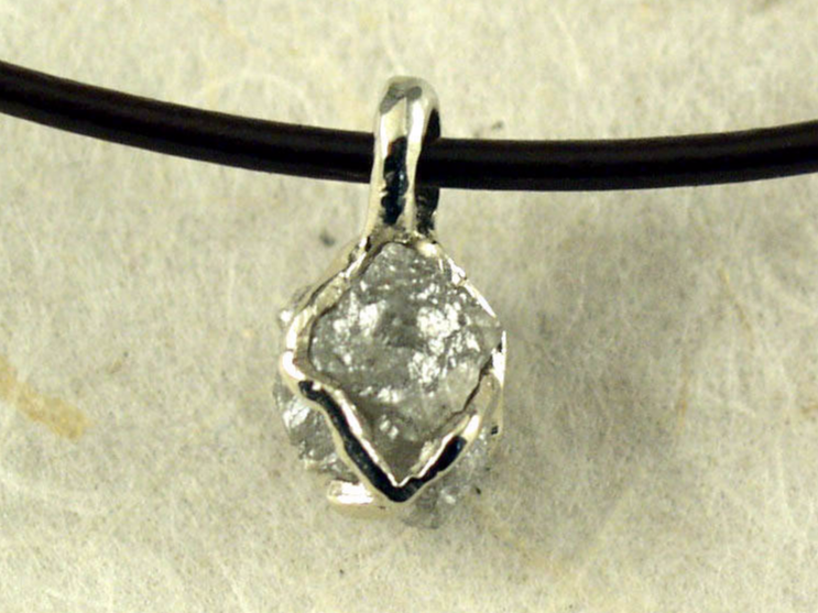 Custom Design Raw Uncut Diamond Necklace
