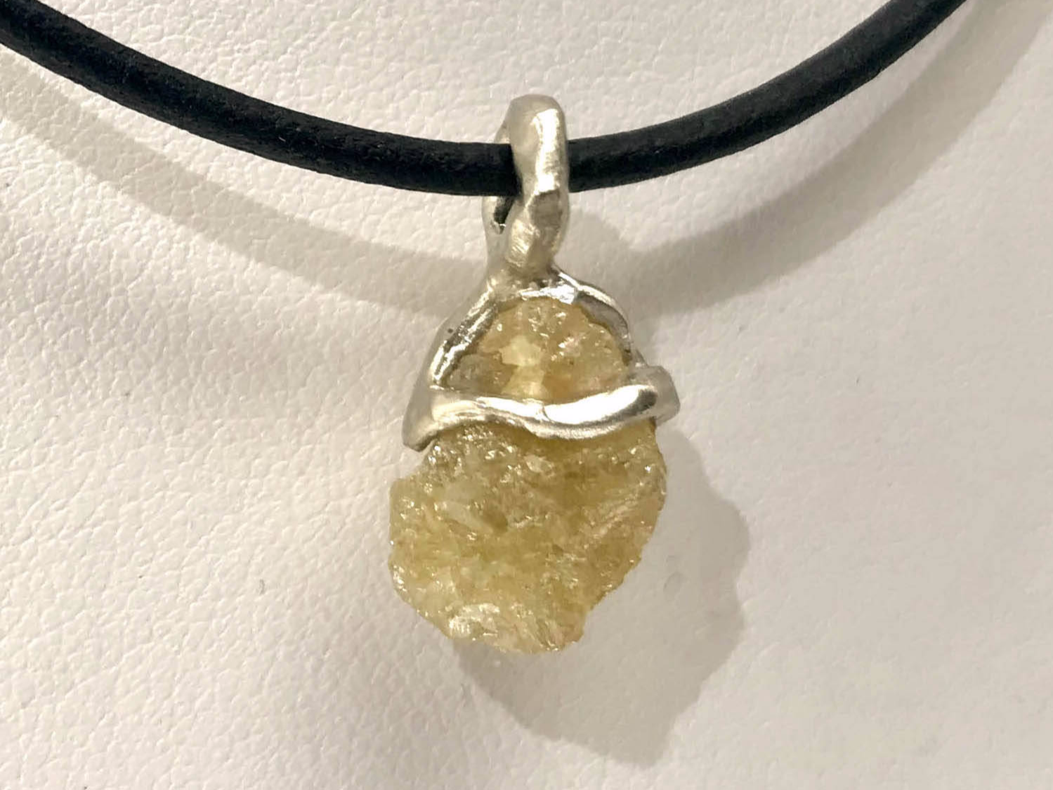 Custom Design Raw Uncut Diamond Necklace